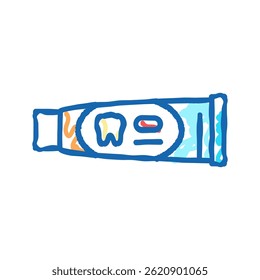 toothpaste doodle icon sketch vector. toothpaste sign. isolated symbol illustration