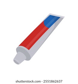 Toothpaste Flat Icon, Vector illustration