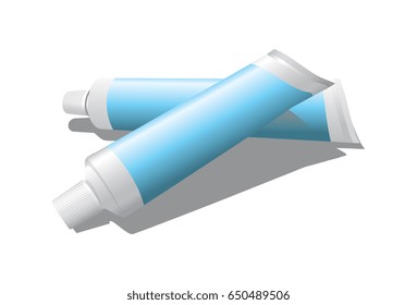 Toothpaste to help and keep your teeth always clean isolated on white background. Vector illustration design.