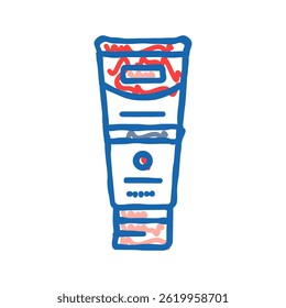 toothpaste hygiene doodle icon sketch vector. toothpaste hygiene sign. isolated symbol illustration
