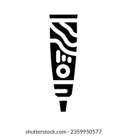 toothpaste hygiene glyph icon vector. toothpaste hygiene sign. isolated symbol illustration