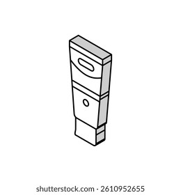 toothpaste hygiene isometric icon vector. toothpaste hygiene sign. isolated symbol illustration