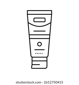toothpaste hygiene line icon vector. toothpaste hygiene sign. isolated contour symbol black illustration