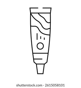toothpaste hygiene line icon vector. toothpaste hygiene sign. isolated contour symbol black illustration