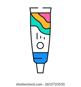 toothpaste hygiene line icon vector. toothpaste hygiene sign. isolated symbol illustration