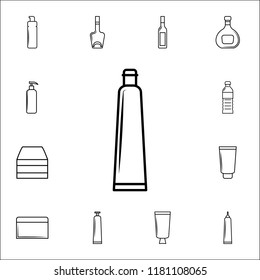 Toothpaste icon. Bottle icons universal set for web and mobile