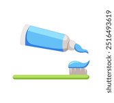 toothpaste icon of color style design vector template