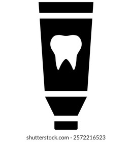 toothpaste icon with glyph style