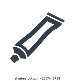toothpaste icon of glyph style design vector template