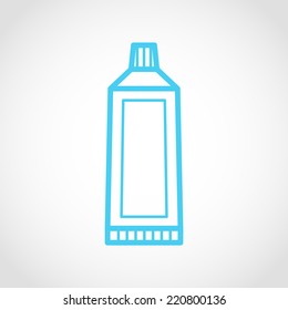 Toothpaste Icon Isolated on White Background