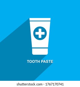 Icono de pasta dental, vector de icono médico