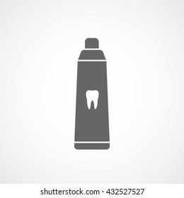 Toothpaste Icon On White Background