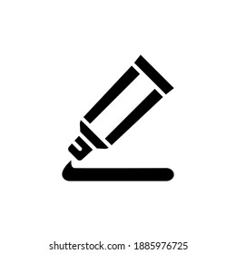 Pasta dental, icono, vector, diseño de estilo glifo