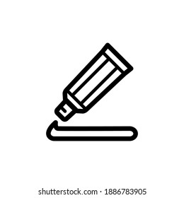 Toothpaste, icon, vector, line art design editable stroke
