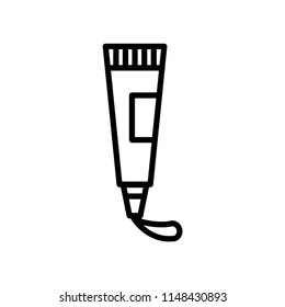 Toothpaste icon vector icon. Simple element illustration. Toothpaste symbol design. Can be used for web and mobile.