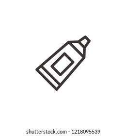 Toothpaste icon, whitening vector line icon