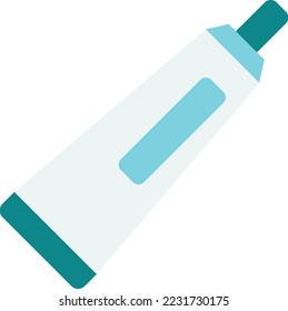 toothpaste illustration in minimal style isolated on background