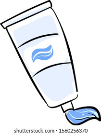 Toothpaste, illustration, vector on white background.