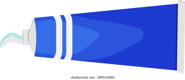 Toothpaste, illustration, vector on a white background.