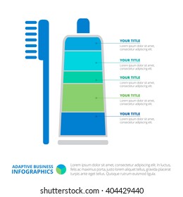 Toothpaste Infographic Diagram Template
