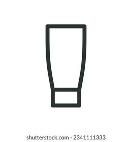 Toothpaste isolated icon, Tooth paste tube vector icon with editable stroke