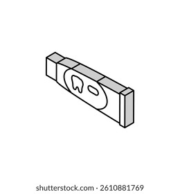 toothpaste isometric icon vector. toothpaste sign. isolated symbol illustration