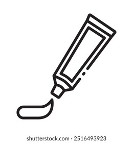 toothpaste line icon design vector template