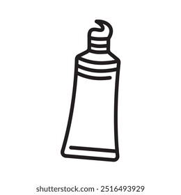 toothpaste line icon design vector template