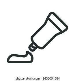 Toothpaste - minimal line web icon. simple vector illustration. concept for infographic, website or app.