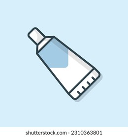 Toothpaste orale Pflege flach umriss 
