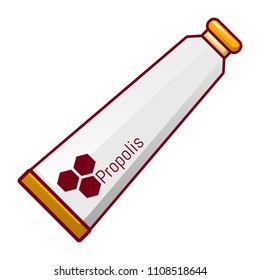 Toothpaste propolis icon. Cartoon of toothpaste propolis vector icon for web design isolated on white background