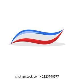 Toothpaste sample smear swatch isolated on white background. Treatment, protection or whitening hygiene product. Vector illustration