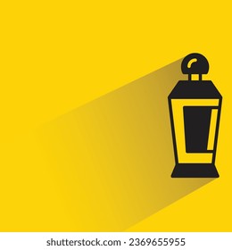 toothpaste with shadow on yellow background