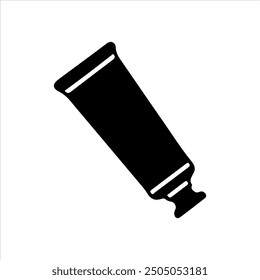 toothpaste silhouette vector illustration on white background
