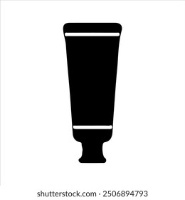 Silueta de pasta de dientes Ilustración vectorial sobre fondo blanco
