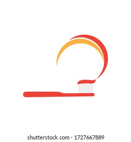 toothpaste, tooth brush illustration logo vector