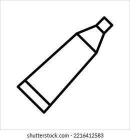 toothpaste and toothbrush icon on a white background