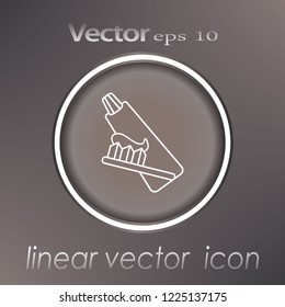 Ilustración vectorial de ícono de dentífrico y cepillo de dientes10. Insignia aislada para sitio web o aplicación - infografía de stock