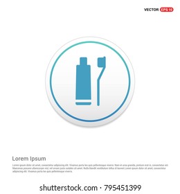 toothpaste and toothbrush icon White Background icon template