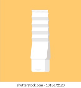 Toothpaste tube cartoon vector. symbol. logo design.