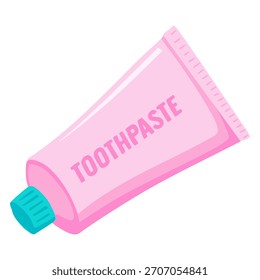Tubo de pasta de dientes limpio y saludable diseño de Plantilla de Ilustración vectorial de color plano