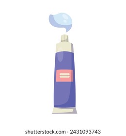 Toothpaste Tube as Dentistry Element and Object for Oral Care Vector Illustration
