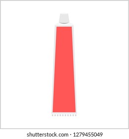 Toothpaste tube healthy medical vector protection healthcare icon. Dental paste whitening hygiene