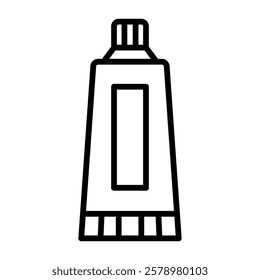 Toothpaste tube icon Black and white logo