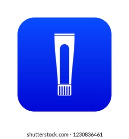 Toothpaste tube icon digital blue for any design isolated on white vector illustration