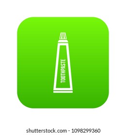 Toothpaste in tube icon digital green for any design isolated on white vector illustration