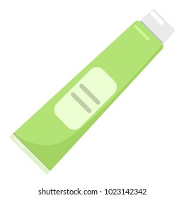 Toothpaste tube icon, flat style