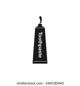 Toothpaste with tube icon. Flat style vector EPS.