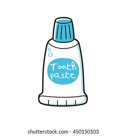 Toothpaste tube icon isolated.