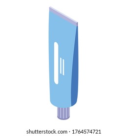 Toothpaste tube icon. Isometric of toothpaste tube vector icon for web design isolated on white background
